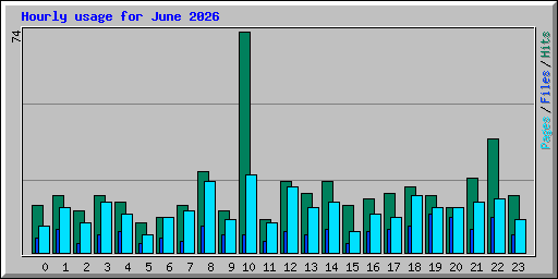Hourly usage for June 2026